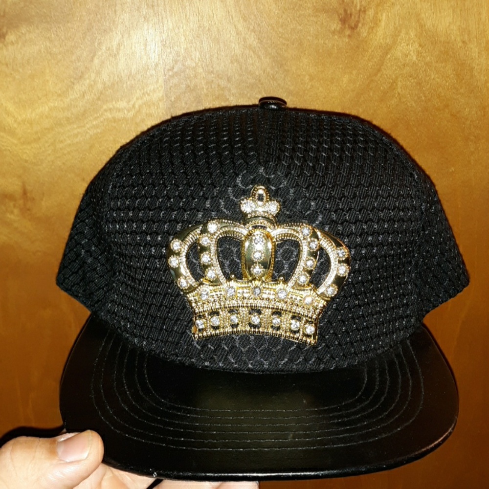 King Crown rhinestone adjustable fitted
